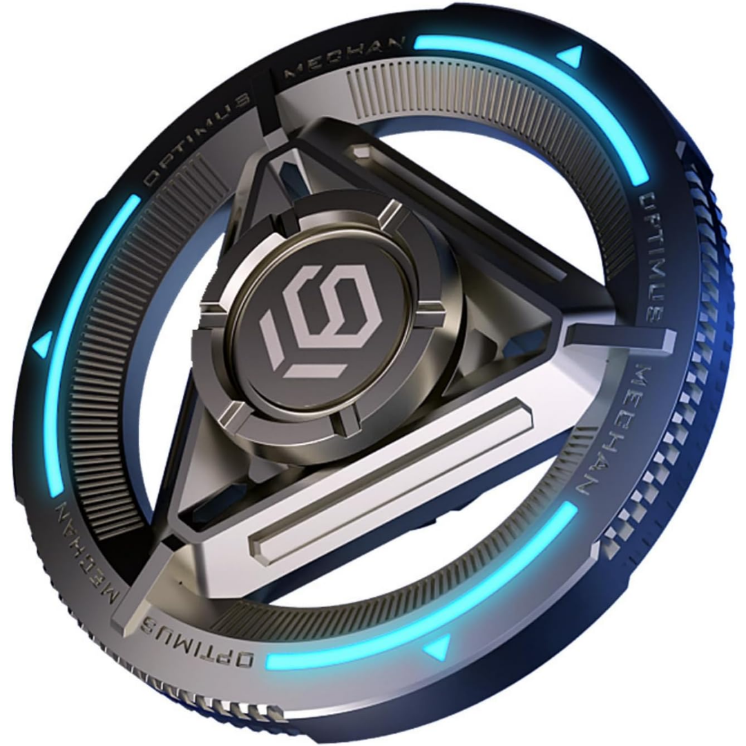 Spinner metálico con luz nocturna y giro equilibrante