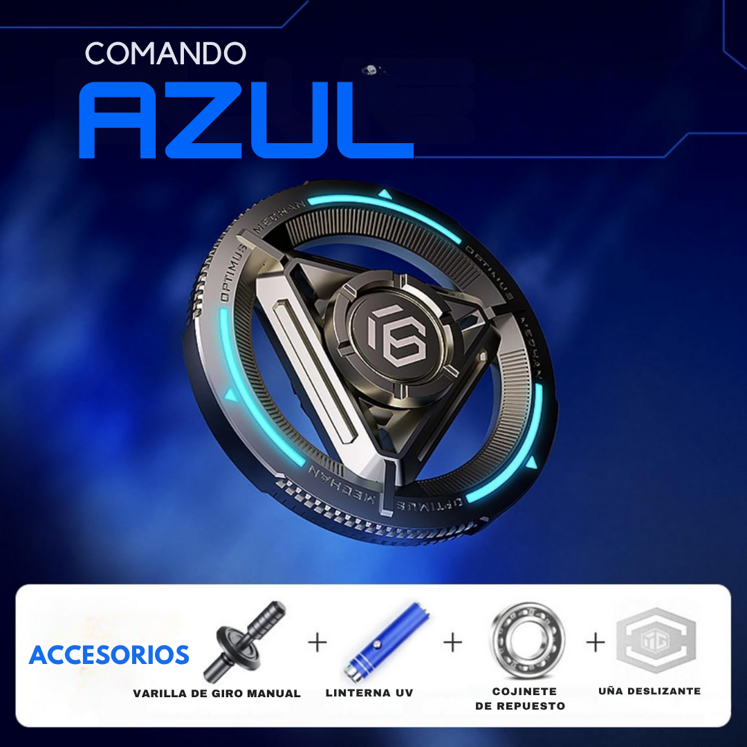 Spinner metálico con luz nocturna y giro equilibrante