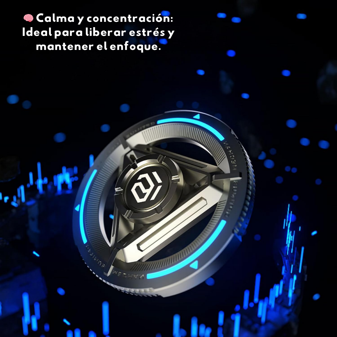Spinner metálico con luz nocturna y giro equilibrante